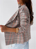 Office Women Plaid Print Jacket Slim Business Jacket Ladies Talever Autumn Blazer Jackets Office Work Suit