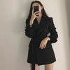 Office Ladies Blazer Dress Women Suits with Belt Outerwear Women's Jackets 2023 Long Sleeve Elegant White Black Jacket Female