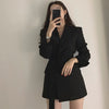 Office Ladies Blazer Dress Women Suits with Belt Outerwear Women's Jackets 2023 Long Sleeve Elegant White Black Jacket Female
