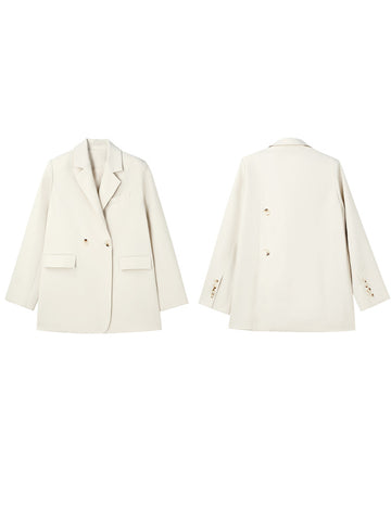 Office Ladies Casual White Blazer Women Autumn Oversized Blazer Jacket Female Elegant Business Short Green Coat