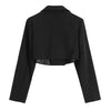 Office Ladies Casual White Blazer Women Spring Black Oversized Blazer Jacket Female Elegant Business Short Black Coat