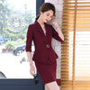 Office Ladies Clothes 2023 Spring Summer Women Skirt Suits Egelant Formal Work Wear Two Piece Sets Of Blazer Skirt Black Uniform