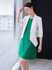 Office Ladies Formal Blazer and Skirt Suit Elegant Women Black Beige White Two Piece Set For Spring Summer Work Wear
