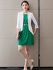 Office Ladies Formal Blazer and Skirt Suit Elegant Women Black Beige White Two Piece Set For Spring Summer Work Wear