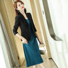 Office Ladies Formal Business Work Wear Jacket and Skirt Suit Blazer Elegant Women Purple Black Pink Red Two Piece Set
