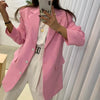 Office Ladies Notched Collar Green Women Blazer Single-Breasted Autumn Jacket 2022 Casual Female Suits Coat