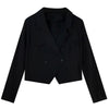Office Lady Autumn Blazer Jacket Korean Women Casual Long Sleeve Short Jacket Female Lightweight Loose Outwear Cardigan Coat