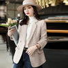 Office Lady Blazer Casual Elegant Long Sleeve Fashionable Double Breasted Casual Elegant Solid Color Chic Outerwear 2023