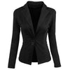 Office Lady Blazer Suits Single-breasted Long Sleeves Small Suit Lady Casual Short Jacket Women's Fashion Yellow Short Outerwear