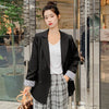 Office Lady Blazers Spring And Autumn Notched Collar Pocket Double Breasted Vintage Jacket ZA Stripe Full Sleeve  Business Suit