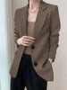 Office Lady Loose Blazer Jacket Women 2023 Spring Autumn Solid Casual Blazers Design Style Chic Temperament Clothings Fashion