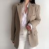 Office Lady Notched Collar Plaid Women Blazer Spring Autumn Jacket Casual Vintage Female Suits Coat Outerwear