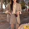Office Lady Separately Women Costumes Women Sweet Solid Fall 2 Piece Set Blazer and High Waist Skirt Jacket Skirt Suits Sold