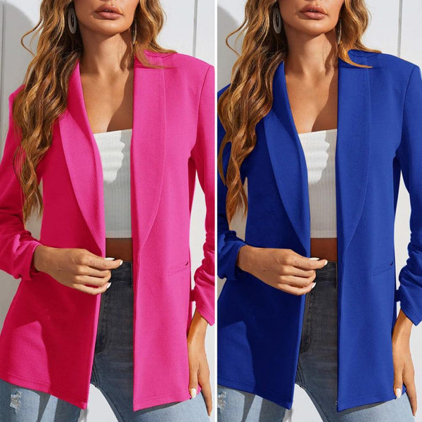 Office Lady Slim Jacket Solid Color Lapel Casual Outerwear Jacket Women Blazer Women Jacket Blazer mujer ensembles de blazers