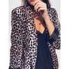 Office Lady Snakeskin Print Business Blazer Women Long Sleeve Shawl Collar Suit Jacket Coat Outwear