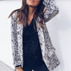Office Lady Snakeskin Print Business Blazer Women Long Sleeve Shawl Collar Suit Jacket Coat Outwear