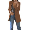 Office Lady Solid Blazer Coat Women Notched Collar Open Front Pockets Jacket Female Ol Formal Suit Long Sleeve Outwear