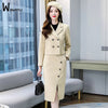 Office Lady Solid Two Piece Sets Women Full Sleeve Double Breasted Short Blazer Outfits Formal High Waist Slim Slit Skirts Suits