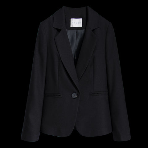 Office Lady Suit Jacket Black Blazer Womens Coat Autumn Winter Formal Work Suit Pocket Classic Slim Casual Long Blazer Dress