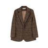 Office Lady Women Blazers and Jackets Plaid Blazer Korean Coat Women Winter Clothes Notched Single Breasted Outerwear