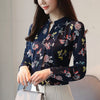 Office Shirts Floral Print Blouses Women 2019 Autumn Winter Chiffon Blouse Femme Casual V-neck Long Sleeve Tops Blusas Mujer