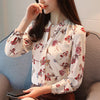 Office Shirts Floral Print Blouses Women 2019 Autumn Winter Chiffon Blouse Femme Casual V-neck Long Sleeve Tops Blusas Mujer