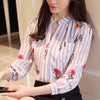 Office Shirts Floral Print Blouses Women 2019 Autumn Winter Chiffon Blouse Femme Casual V-neck Long Sleeve Tops Blusas Mujer
