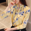 Office Shirts Floral Print Blouses Women 2019 Autumn Winter Chiffon Blouse Femme Casual V-neck Long Sleeve Tops Blusas Mujer