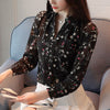 Office Shirts Floral Print Blouses Women 2019 Autumn Winter Chiffon Blouse Femme Casual V-neck Long Sleeve Tops Blusas Mujer