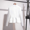 Office Skirt Suits For Women 2022 Spring Autumn White Long Sleeve Elegant Work Business Office Lady Formal 2 Piece Set Plus Size