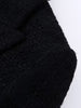 Office Slim Fitted Suit Blazer Women Peak Lapel Double Breasted Blazer Jacket Long Sleeve Black Elegant Textured Tweed Blazer
