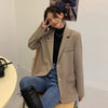 Office Style Autumn Blazer Women Casual Long Sleeve Loose Casual Solid Color Street Jacket Streetwear Outwear Clothing New