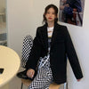 Office Style Autumn Blazer Women Casual Long Sleeve Loose Casual Solid Color Street Jacket Streetwear Outwear Clothing New