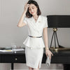 Office Uniform Designs Women Two Piece Sets 2022 Skirt Set Summer Interview Suits Women Blazers Mini Skirt Business Suit DD2026