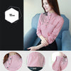 Office Womens Tops And Blouses Long Sleeve Striped Shirt O Neck Blue Pink Ladies Work Shirts Women Blusas Femininas Large Size