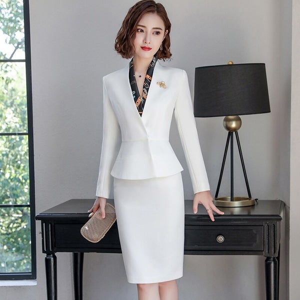 Office Work Pant Suit For Women Business Lady Professional Uniform 2 Piece Formal Pants Blazer Set Plus Size 2023 DD2721