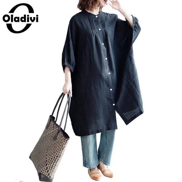 Brand Oversized Shirt Plus Size Women Clothing Ladies Casual Loose Blouse Long Top Tees Tunics Female Casual Loose Blusa
