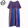 Oladivi Oversized Women's  Print Boho Dress Ladies Summer Holiday Beach Wear Bohemian Maxi Long Dresses Robe Femme 88901