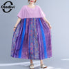 Oladivi Oversized Women's  Print Boho Dress Ladies Summer Holiday Beach Wear Bohemian Maxi Long Dresses Robe Femme 88901
