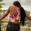 One Shoulder Vest Summer Y2K 2023 Butterfly Vest Female Girls Backless Strapless Colorful Printed Women Tops Camis Lady Ins