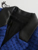 OneBling Za Woman 2022 Casual Traf Coats Spring PU Collar Patchwork Ornate Buttons Thick Blazers Tweed Woolen Suit Jacket