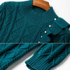 Only Plus Deep Green Patchwork Knitted Shirt Dress A-Line Stripe Hem Winter Office Lady Female 2022 Pearl Style Vestidos