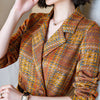 Only Plus Fishtail Plaid Print Dress Women Autumn  Long Ruffle Dresses With Belt Double Breasted Casual Office Lady Vestidos