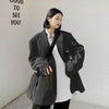 Orange Oversize Blazer Women 2022 Autumn Loose Wide Shoulder Suit Coats Casual Black Label Blazers Female