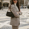Ordifree 2023 Spring Autumn 2 Piece Set Women Plaid Blazer Suit Jacket Mini Skirt Blazer and Skirt Set