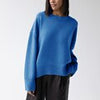 Oversize Winter Pullover Women Loose Solid Knitted Sweater Korean Long Sleeve Knitwear Female Casual O-Neck Warm Jumper