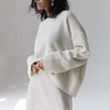Oversize Winter Pullover Women Loose Solid Knitted Sweater Korean Long Sleeve Knitwear Female Casual O-Neck Warm Jumper