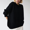 Oversize Winter Pullover Women Loose Solid Knitted Sweater Korean Long Sleeve Knitwear Female Casual O-Neck Warm Jumper
