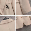 Oversize Women's Autumn Office Lady Coat Suit Jacket Slim Temperament High-level Sense of Fried Street Was Blazer Horse Printing