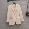 Oversize Women's Autumn Office Lady Coat Suit Jacket Slim Temperament High-level Sense of Fried Street Was Blazer Horse Printing